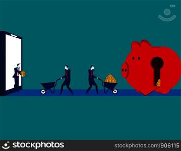 Investment and Profit. Concept business illustration. Vector flat