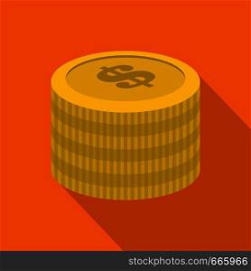 Investment coin icon. Flat illustration of investment coin vector icon for web. Investment coin icon, flat style