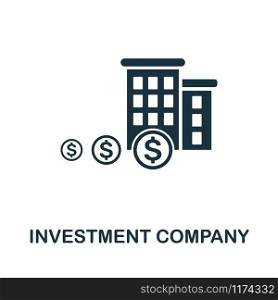 Investment Company vector icon illustration. Creative sign from investment icons collection. Filled flat Investment Company icon for computer and mobile. Symbol, logo vector graphics.. Investment Company vector icon symbol. Creative sign from investment icons collection. Filled flat Investment Company icon for computer and mobile