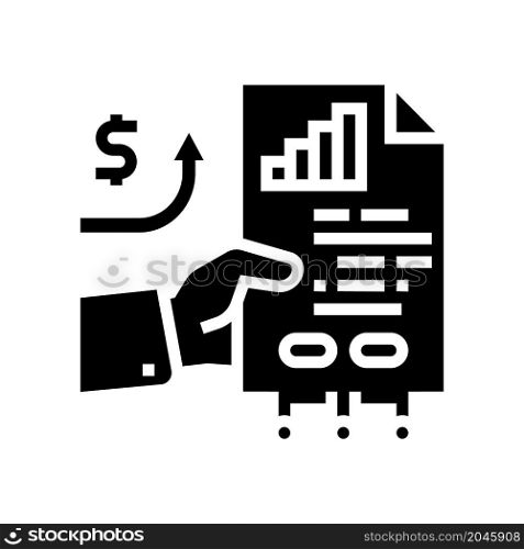investment digital finance business glyph icon vector. investment digital finance business sign. isolated contour symbol black illustration. investment digital finance business glyph icon vector illustration