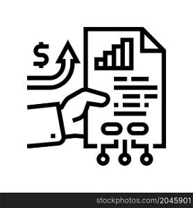 investment digital finance business line icon vector. investment digital finance business sign. isolated contour symbol black illustration. investment digital finance business line icon vector illustration