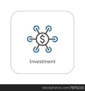Investment Icon. Business Concept. Flat Design. Isolated Illustration.. Investment Icon. Business Concept. Flat Design.