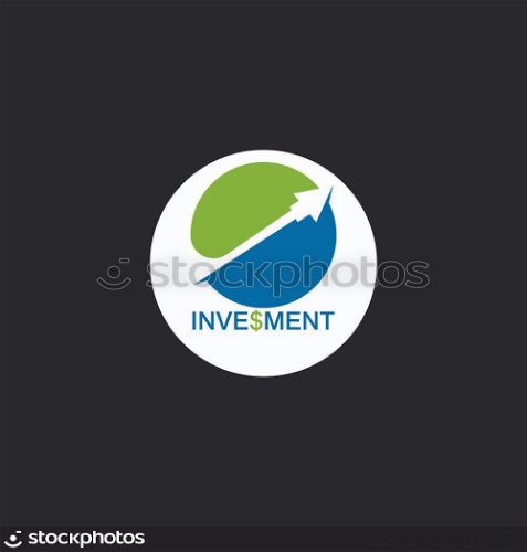 Investment marketing logo vector template