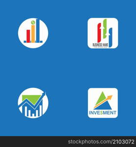 Investment marketing logo vector template