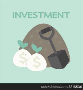 Investment, money growth concept