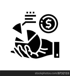 investment portfolio financial advisor glyph icon vector. investment portfolio financial advisor sign. isolated symbol illustration. investment portfolio financial advisor glyph icon vector illustration