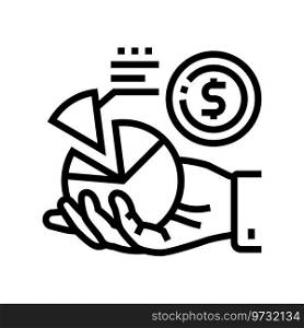 investment portfolio financial advisor line icon vector. investment portfolio financial advisor sign. isolated contour symbol black illustration. investment portfolio financial advisor line icon vector illustration