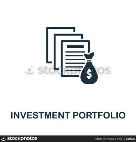 Investment Portfolio icon vector illustration. Creative sign from passive income icons collection. Filled flat Investment Portfolio icon for computer and mobile. Symbol, logo vector graphics.. Investment Portfolio vector icon symbol. Creative sign from passive income icons collection. Filled flat Investment Portfolio icon for computer and mobile
