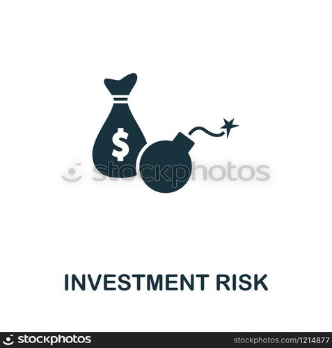 Investment Risk icon vector illustration. Creative sign from passive income icons collection. Filled flat Investment Risk icon for computer and mobile. Symbol, logo vector graphics.. Investment Risk vector icon symbol. Creative sign from passive income icons collection. Filled flat Investment Risk icon for computer and mobile