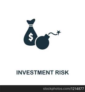 Investment Risk icon vector illustration. Creative sign from passive income icons collection. Filled flat Investment Risk icon for computer and mobile. Symbol, logo vector graphics.. Investment Risk vector icon symbol. Creative sign from passive income icons collection. Filled flat Investment Risk icon for computer and mobile
