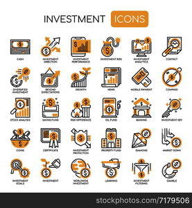 Investment , Thin Line and Pixel Perfect Icons