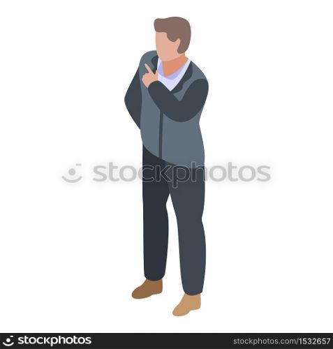 Investment trader icon. Isometric of investment trader vector icon for web design isolated on white background. Investment trader icon, isometric style