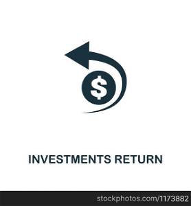Investments Return icon. Premium style design from crowdfunding collection. UX and UI. Pixel perfect investments return icon. For web design, apps, software, printing usage.. Investments Return icon. Premium style design from crowdfunding icon collection. UI and UX. Pixel perfect investments return icon. For web design, apps, software, print usage.
