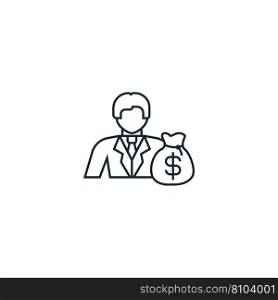 Investor creative icon from entrepreneurship Vector Image