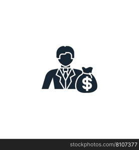 Investor creative icon from entrepreneurship Vector Image