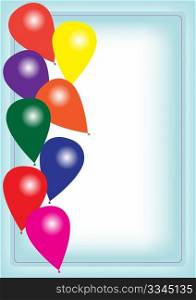 Invitation Background - Color Balloons on Light Background