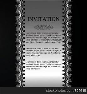 Invitation card design with typography and elegent design vector