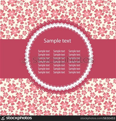 INVITATION CARD ON FLORAL BACKGROUND