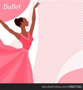 Invitation card to ballet dance show with ballerina. Invitation card to ballet dance show with ballerina.