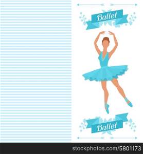 Invitation card to ballet dance show with ballerina. Invitation card to ballet dance show with ballerina.