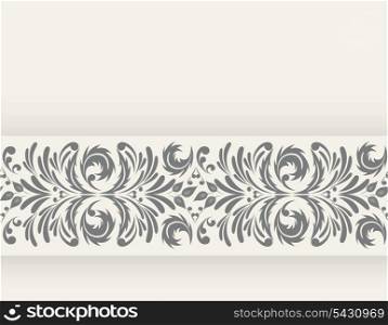 Invitation card with floral ornament