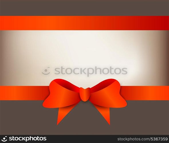Invitation card with red bow