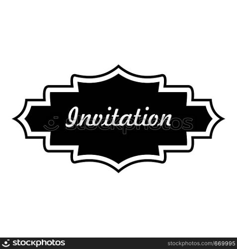 Invitation label icon. Simple illustration of invitation label vector icon for web. Invitation label icon, simple style.