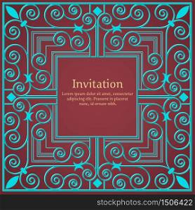 Invitation or wedding card with floral background and elegant floral elements. eps10