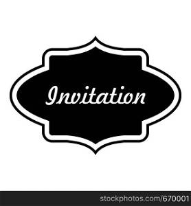 Invite label icon. Simple illustration of invite label vector icon for web. Invite label icon, simple style.