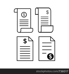 Invoice Bill Icon Set