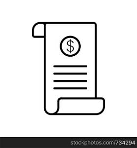 Invoice bill line icon