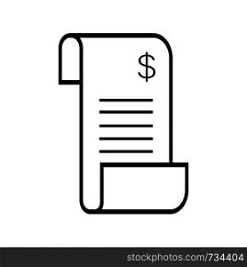 Invoice Bill line icon