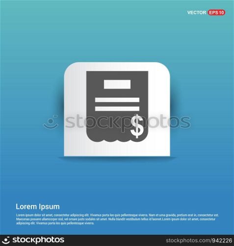 Invoice Icon - Blue Sticker button