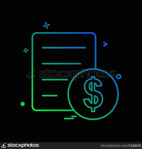 Invoice icon design vector