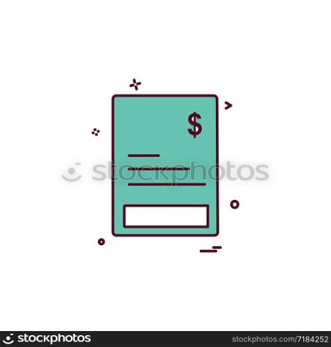 Invoice icon design vector
