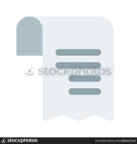 invoice, icon on isolated background