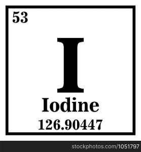 Iodine Periodic Table of the Elements Vector illustration eps 10.. Iodine Periodic Table of the Elements Vector illustration eps 10