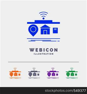 IOT, gadgets, internet, of, things 5 Color Glyph Web Icon Template isolated on white. Vector illustration. Vector EPS10 Abstract Template background