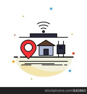 IOT, gadgets, internet, of, things Flat Color Icon Vector