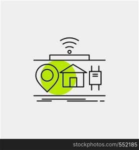IOT, gadgets, internet, of, things Line Icon. Vector EPS10 Abstract Template background