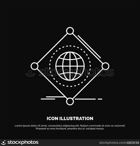 IOT, internet, things, of, global Icon. Line vector symbol for UI and UX, website or mobile application. Vector EPS10 Abstract Template background