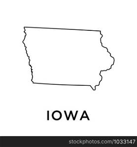 Iowa map icon design trendy