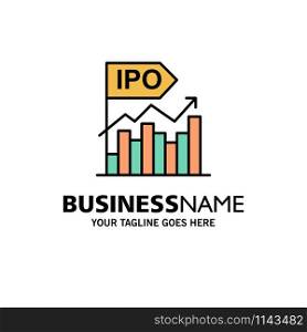 Ipo, Business, Initial, Modern, Offer, Public Business Logo Template. Flat Color