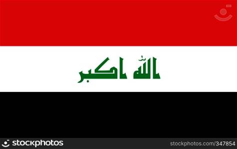 Irak flag image for any design in simple style. Irak flag image
