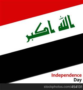 Irak independence day with flag vector illustration for web. Irak independence day