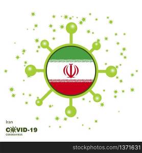 Iran Coronavius Flag Awareness Background. Stay home, Stay Healthy. Take care of your own health. Pray for Country