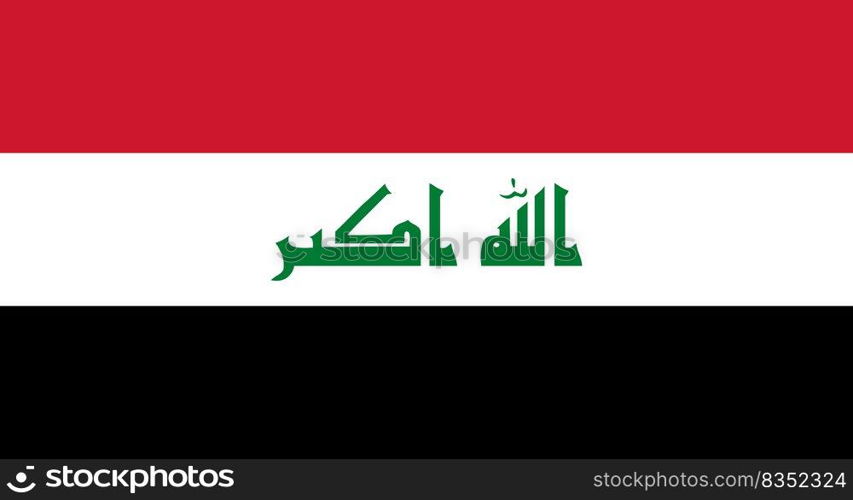 Iraq flag. Vector illustration