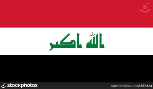 Iraq flag. Vector illustration