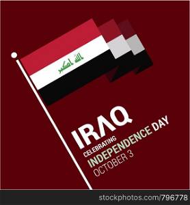 Iraq Independence day design vector
