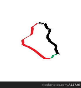 iraq map icon vector symbol
